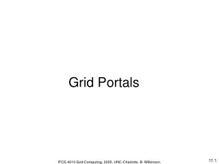 Grid Portals