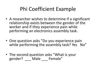 Phi Coefficient Example