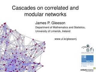 Cascades on correlated and modular networks