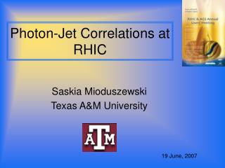 Photon-Jet Correlations at RHIC