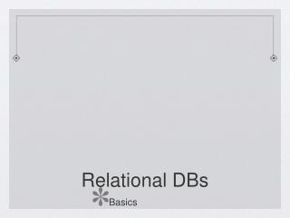 Relational DBs