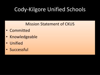 Cody-Kilgore Unified Schools
