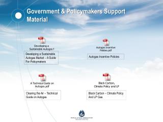 Government &amp; Policymakers Support Material