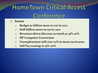 HomeTown Critical Access Conference