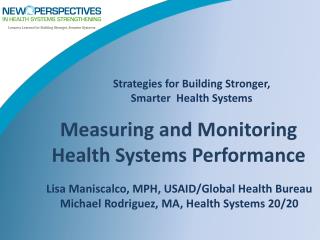 Strategies for Building Stronger, Smarter Health Systems