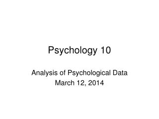 Psychology 10