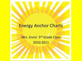 Energy Anchor Charts