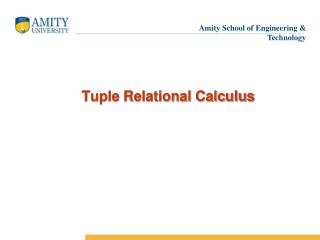 Tuple Relational Calculus