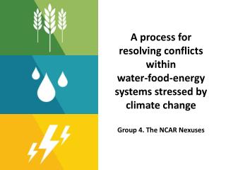 A process for resolving conflicts within water-food-energy systems stressed by climate change
