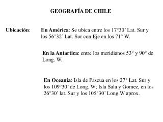 GEOGRAFÍA DE CHILE