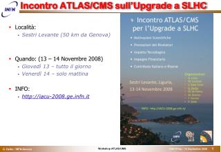 Incontro ATLAS/CMS sull’Upgrade a SLHC
