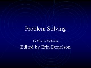 Problem Solving