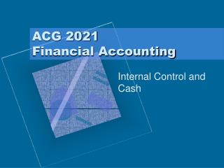 ACG 2021 Financial Accounting