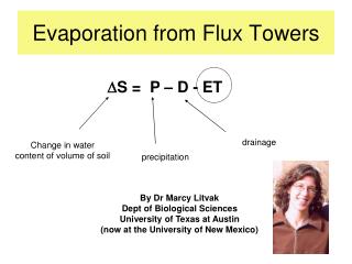 Evaporation from Flux Towers