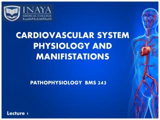 CARDIOVASCULAR SYSTEM PHYSIOLOGY AND MANIFISTATIONS