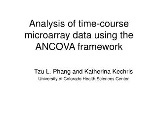 Analysis of time-course microarray data using the ANCOVA framework