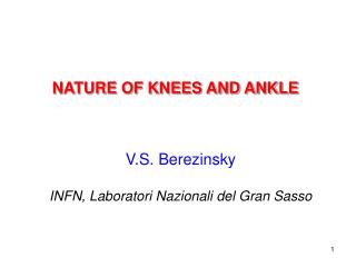 NATURE OF KNEES AND ANKLE