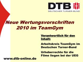 Neue Wertungsvorschriften 2010 im TeamGym