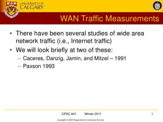 WAN Traffic Measurements