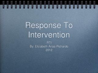 Response To Intervention