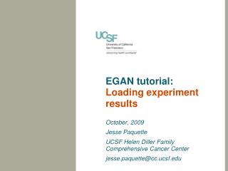 EGAN tutorial: Loading experiment results
