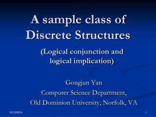 A sample class of Discrete Structures