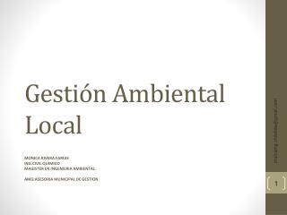 Gestión Ambiental Local