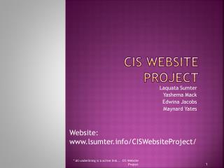 CIS Website Project