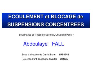 Soutenance de Thèse de Doctorat, Université Paris 7