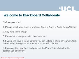 Welcome to Blackboard Collaborate