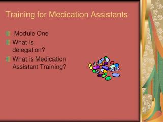 Training for Medication Assistants