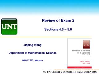 Review of Exam 2 Sections 4.6 – 5.6