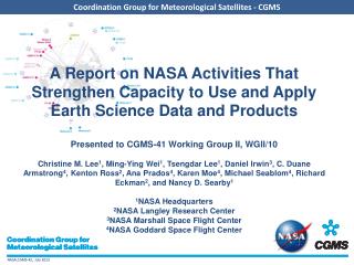 Coordination Group for Meteorological Satellites - CGMS