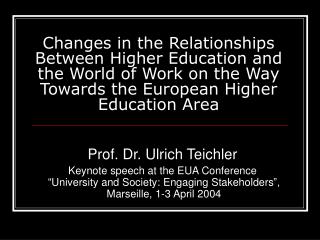 Prof. Dr. Ulrich Teichler