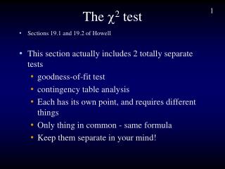 The  2 test