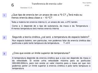 Transferencia de enerxía: calor