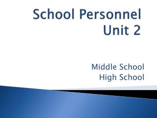 School Personnel Unit 2