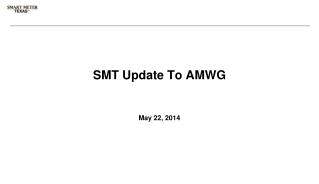 SMT Update To AMWG