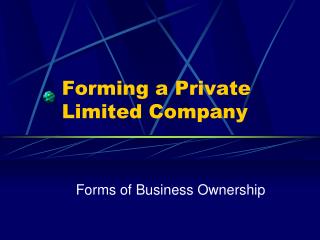 Forming a Private Limited Company