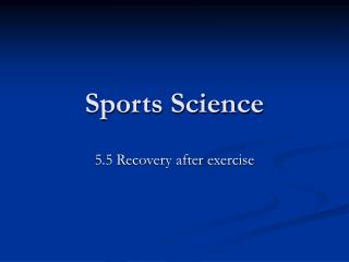 Sports Science