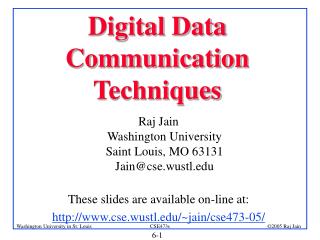 Digital Data Communication Techniques
