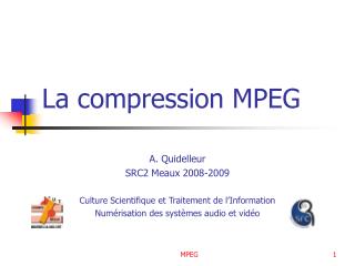 La compression MPEG