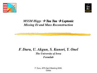 MSSM Higgs  Tau Tau  Leptonic Missing Et and Mass Reconstruction