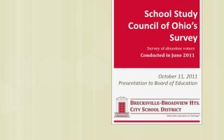 School Study Council of Ohio’s Survey