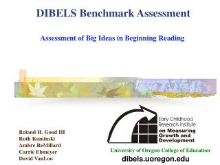 DIBELS Benchmark Assessment