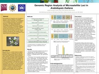 Genomic Region Analysis of Microsatellite Loci in Arabidopsis thaliana