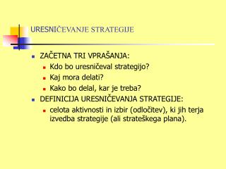 URESNI ČEVANJE STRATEGIJE