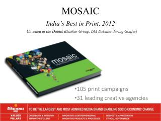 MOSAIC India’s Best in Print , 2012