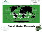 Global Marketing Management Global Market Research