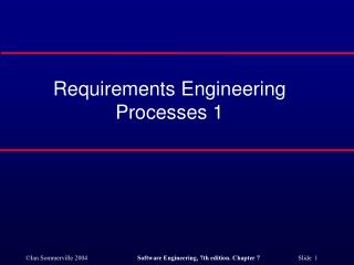 Requirements Engineering Processes 1